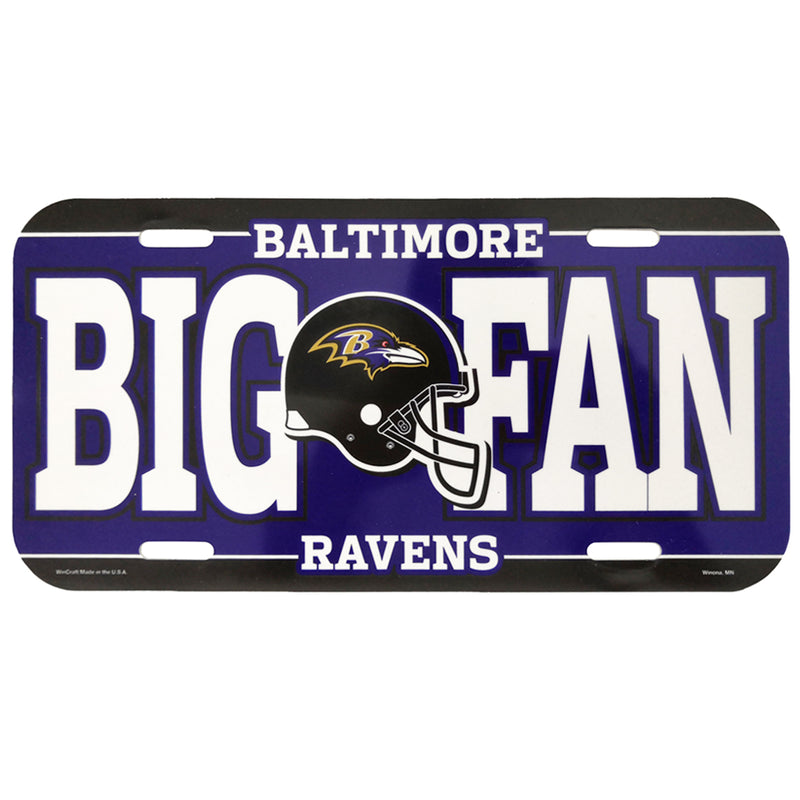 Placa Decorativa Baltimore Ravens Big Fan WinCraft