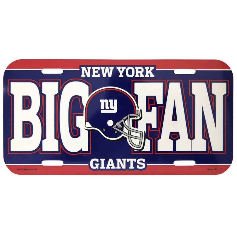 Placa Decorativa New York Giants Big Fan WinCraft