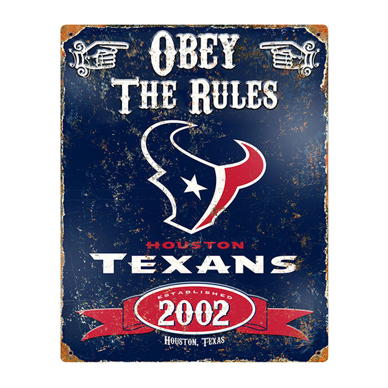 Letrero Metálico Houston Texans The Party Animal