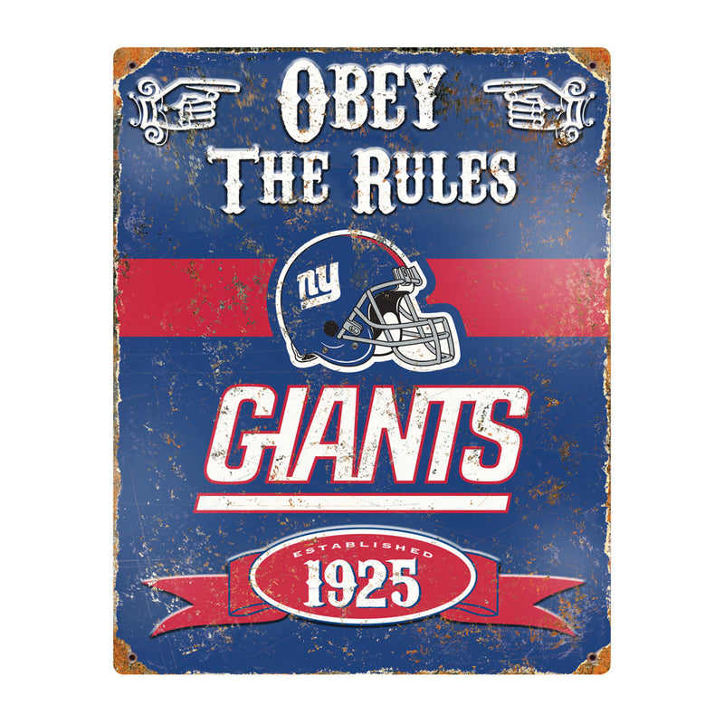 Letrero Metálico New York Giants The Party Animal