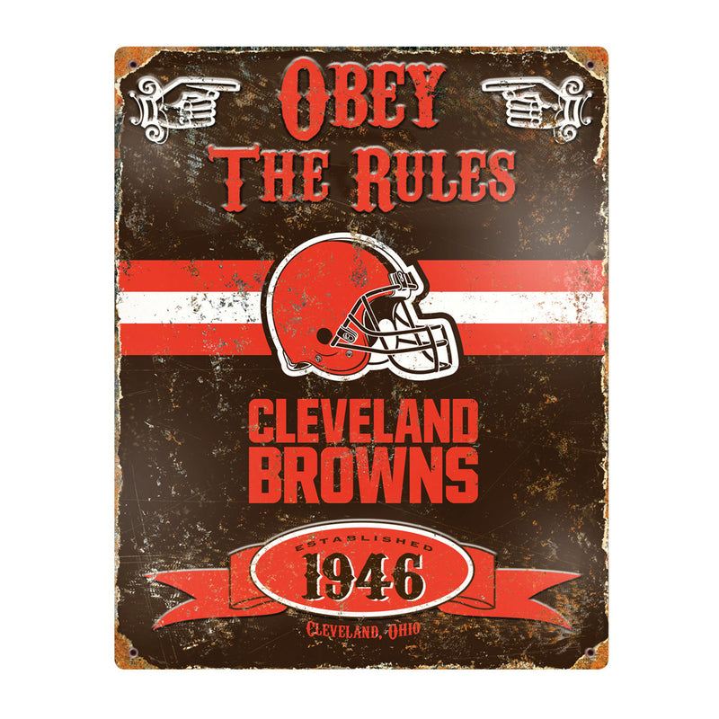 Letrero Metálico Cleveland Browns The Party Animal Café