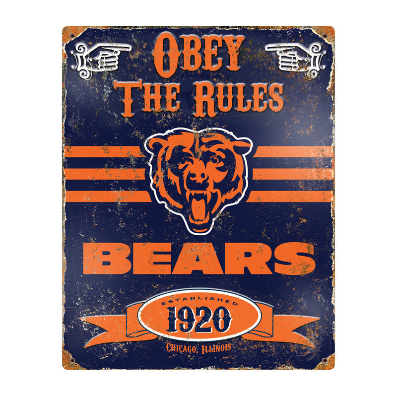 Letrero Metálico Chicago Bears The Party Animal