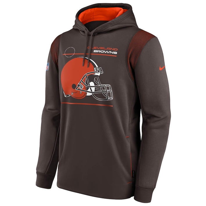 Sudadera Cleveland Browns Logo 010K-93 Sideline Nike Hombre Café
