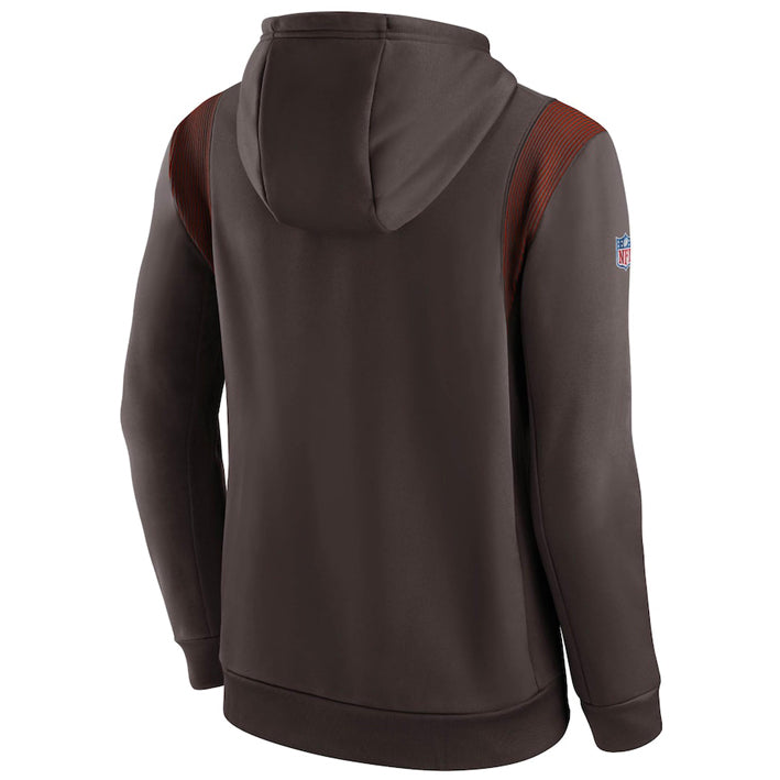 Sudadera Cleveland Browns Logo 010K-93 Sideline Nike Hombre Café