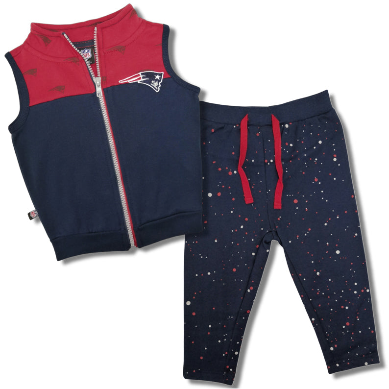 Conjunto Deportivo New England Patriots Set Gilet Bebé
