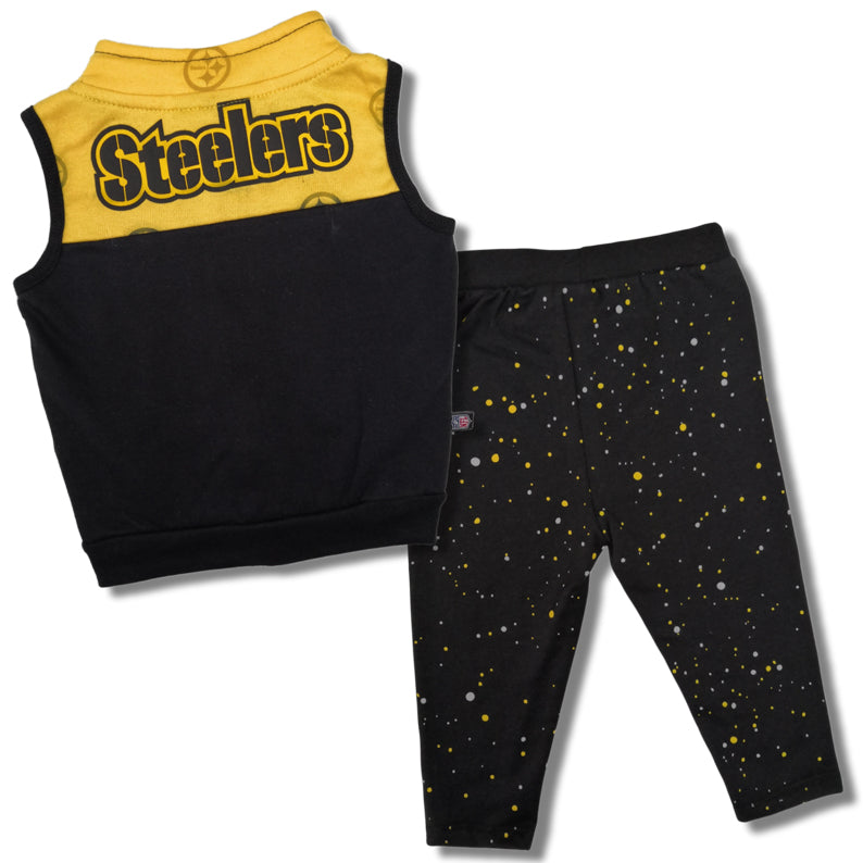 Conjunto Deportivo Pittsburgh Steelers Set Gilet Bebé