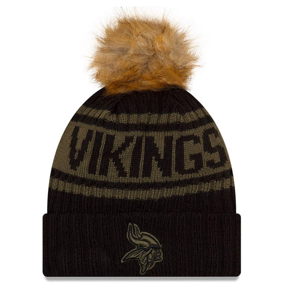 Gorro Beanie Minnesota Vikings Salute to Service 2021 New Era Mujer