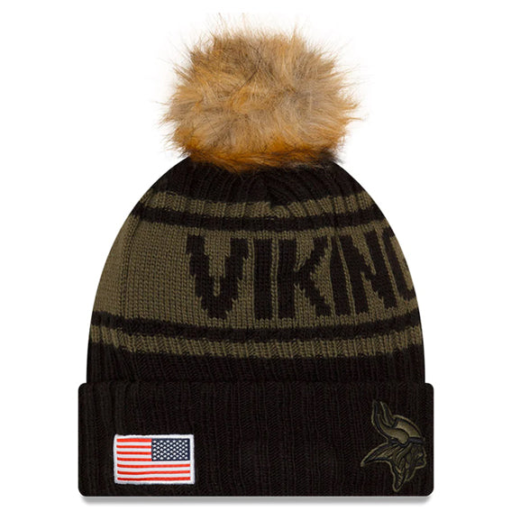 Gorro Beanie Minnesota Vikings Salute to Service 2021 New Era Mujer