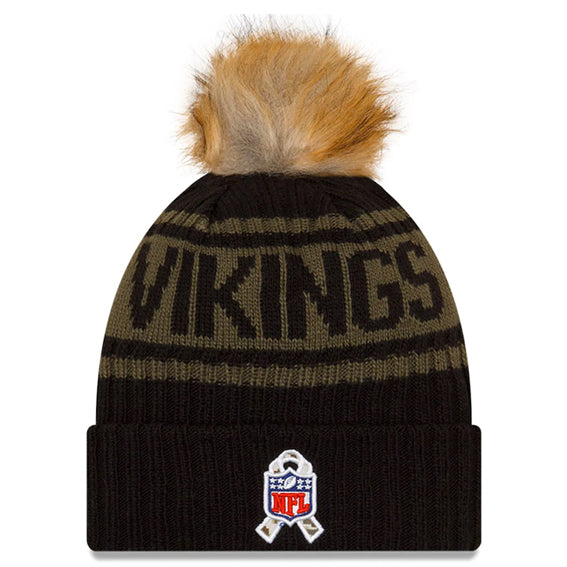 Gorro Beanie Minnesota Vikings Salute to Service 2021 New Era Mujer