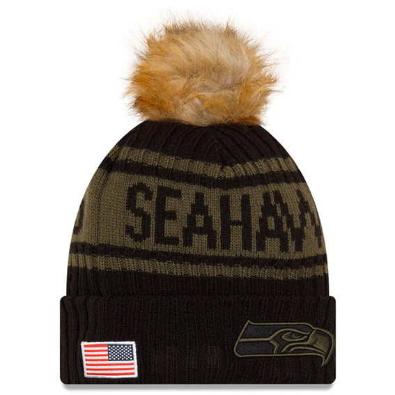 Gorro Beanie Seattle Seahawks Salute to Service 2021 New Era Mujer