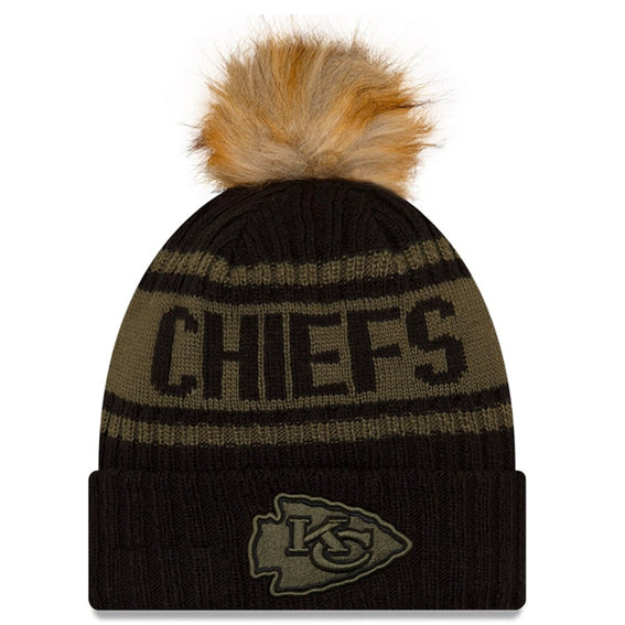 Gorro Beanie Kansas City Chiefs Salute to Service 2021 New Era Mujer