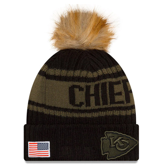 Gorro Beanie Kansas City Chiefs Salute to Service 2021 New Era Mujer