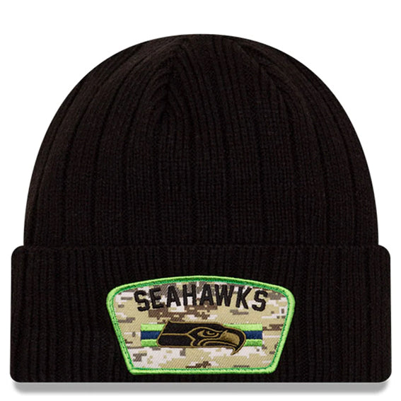 Gorro Beanie Seattle Seahawks Salute to Service 2021 New Era Negro