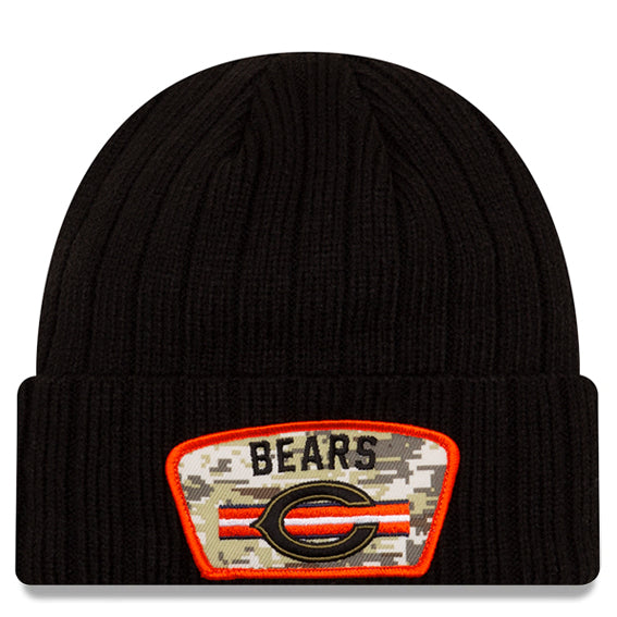 Gorro Beanie Chicago Bears Salute to Service 2021 New Era Negro