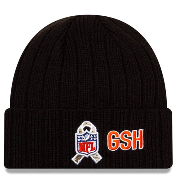 Gorro Beanie Chicago Bears Salute to Service 2021 New Era Negro