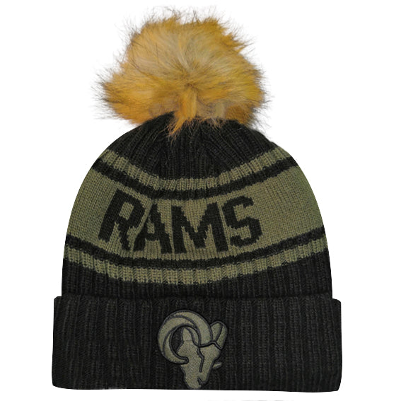 Gorro Beanie Los Angeles Rams Salute to Service 2021 New Era Mujer