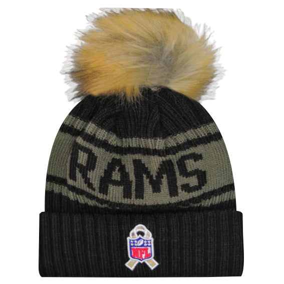 Gorro Beanie Los Angeles Rams Salute to Service 2021 New Era Mujer
