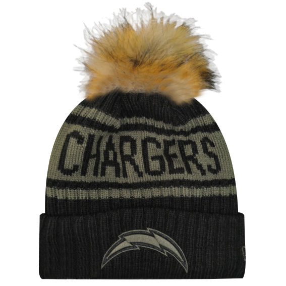 Gorro Beanie Los Angeles Chargers Salute to Service 2021 New Era Mujer
