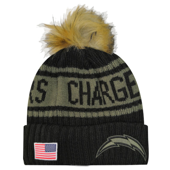 Gorro Beanie Los Angeles Chargers Salute to Service 2021 New Era Mujer
