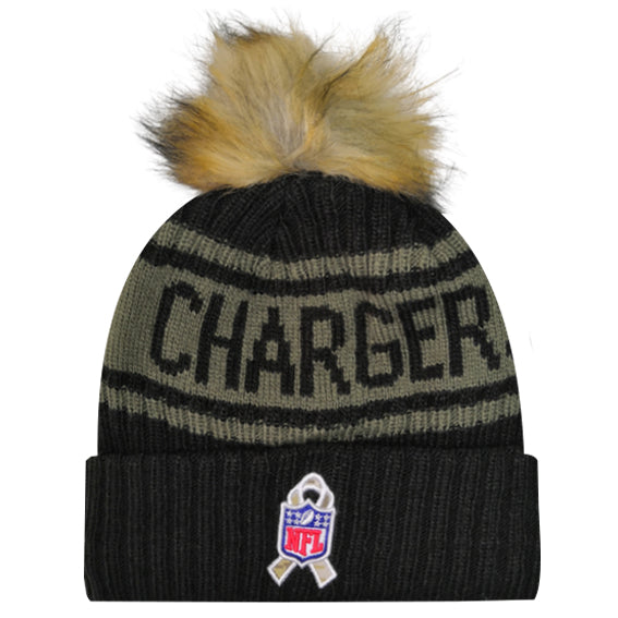 Gorro Beanie Los Angeles Chargers Salute to Service 2021 New Era Mujer