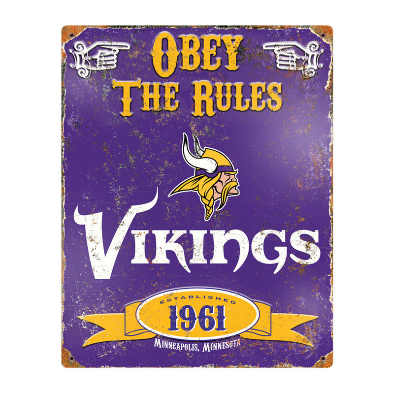 Letrero Metálico Minnesota Vikings The Party Animal