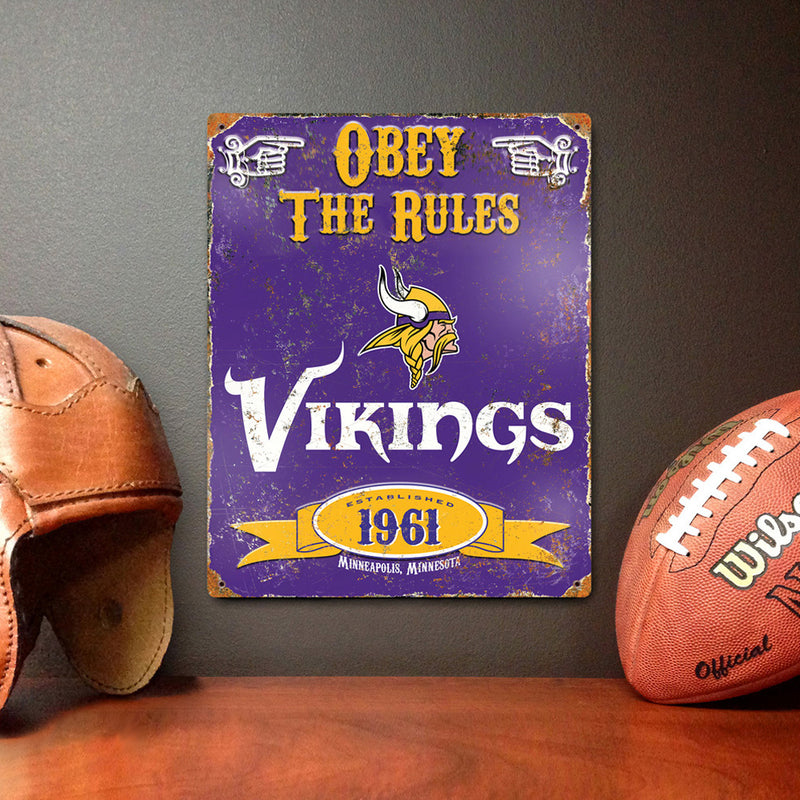 Letrero Metálico Minnesota Vikings The Party Animal