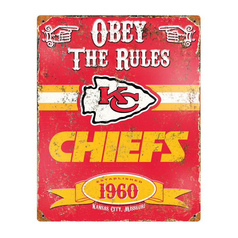 Letrero Metálico Kansas City Chiefs The Party Animal