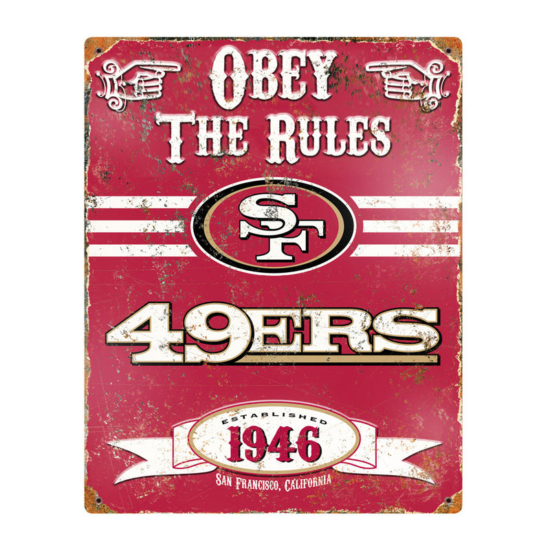 Letrero Metálico San Francisco 49ers The Party Animal