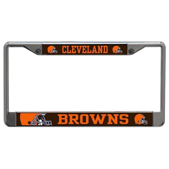 Porta Placas Cleveland Browns Metálico Gls MEG2 WinCraft Café