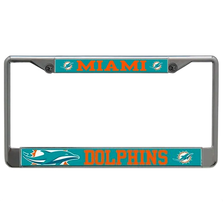 Porta Placas Miami Dolphins Metálico Gls Meg WinCraft