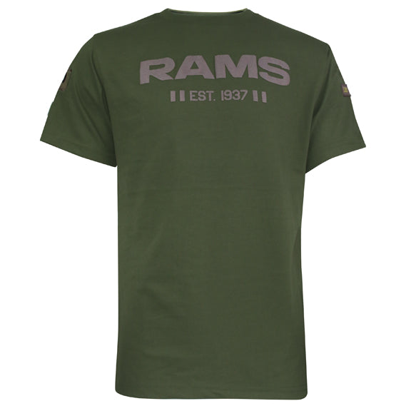 Playera Los Angeles Rams Army Verde Militar