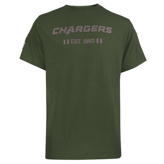 Playera Los Angeles Chargers Army Verde Militar