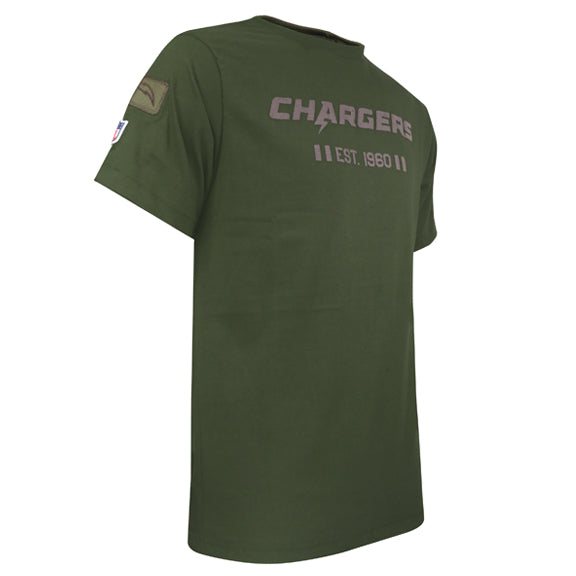 Playera Los Angeles Chargers Army Verde Militar