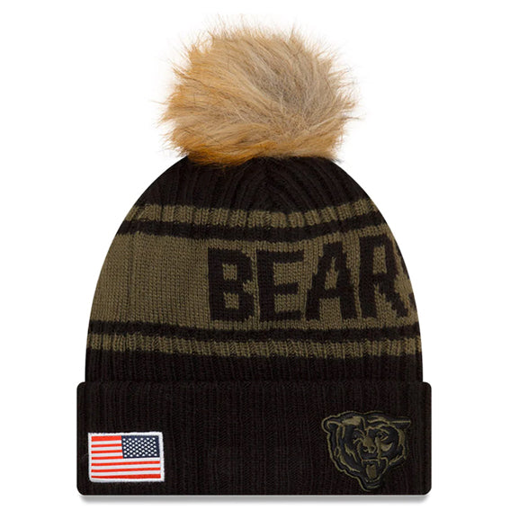 Gorro Beanie Chicago Bears Salute to Service 2021 New Era Mujer