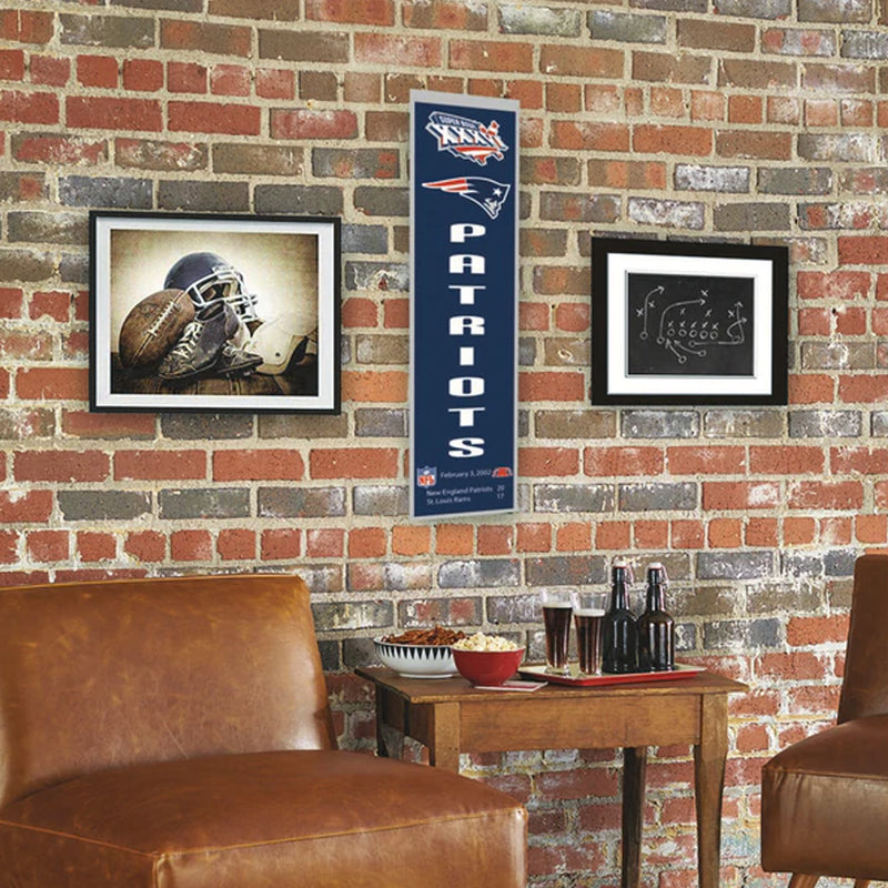 Banderín New England Patriots Banner Xxxvi Heritage Winning Streak