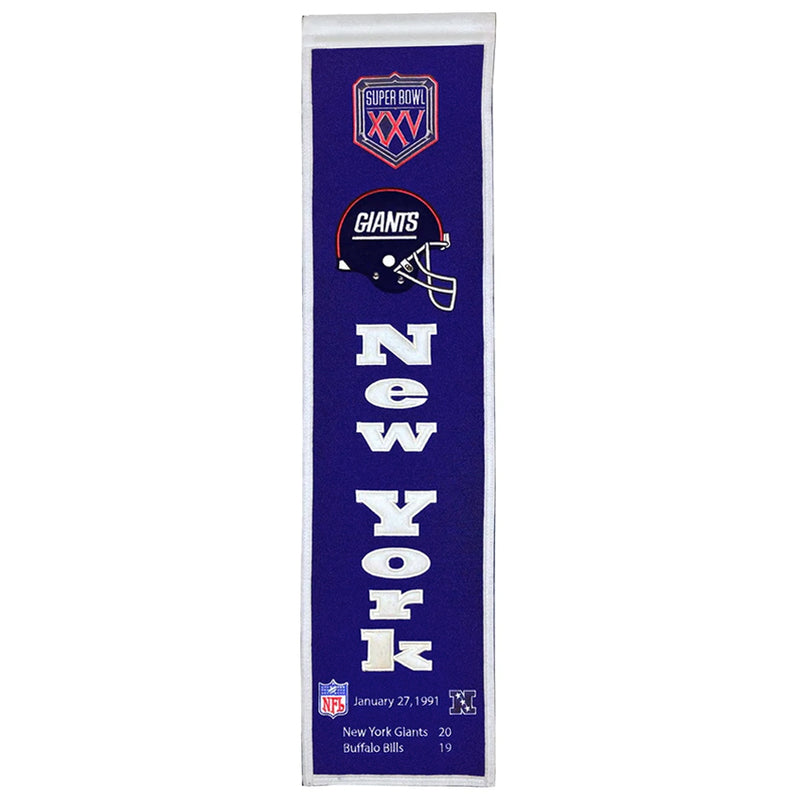Banderín New York Giants Banner Xxv Heritage Winning Streak