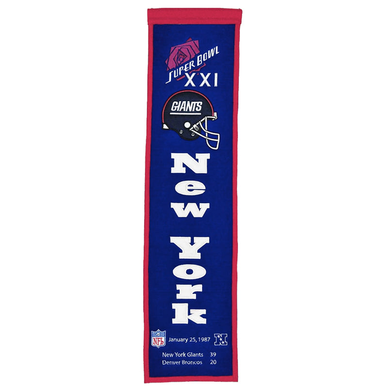 Banderín New York Giants Banner Xxi Heritage Winning Streak