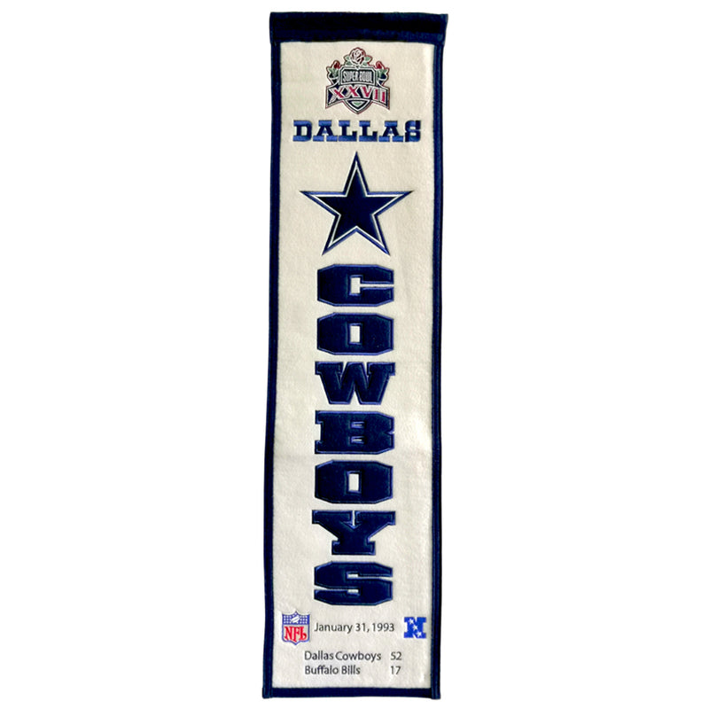 Banderín Dallas Cowboys Banner Xxvii Heritage Winning Streak