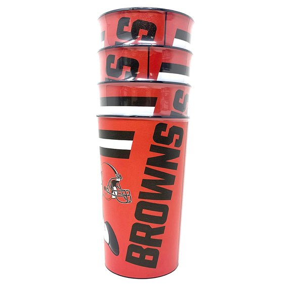 Vaso Cleveland Browns PK4 22 oz The Party Animal Café