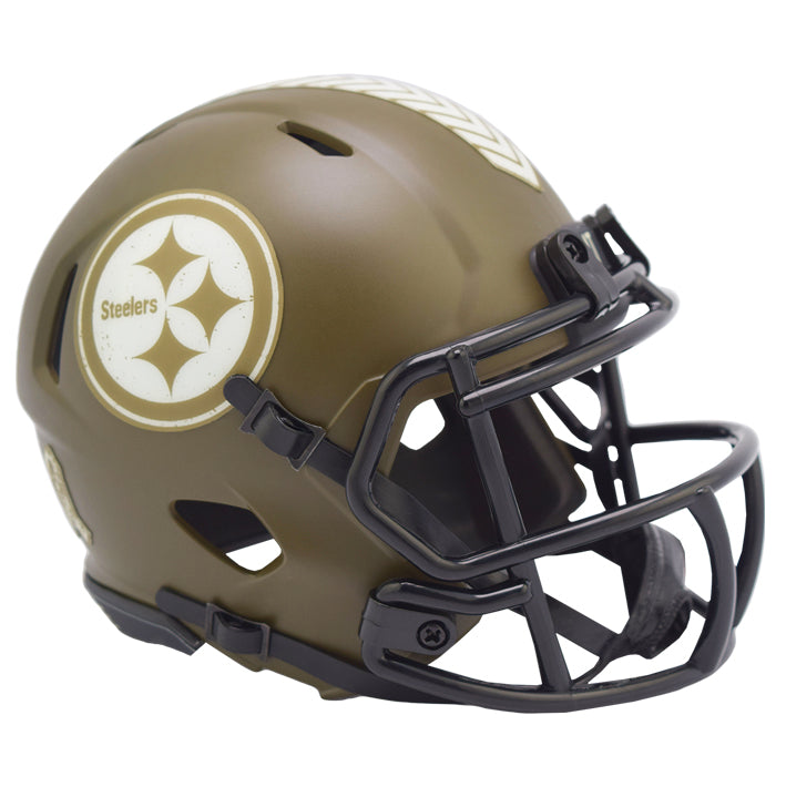 Minicasco Pittsburgh Steelers Speed Salute to Service 2022 Riddell