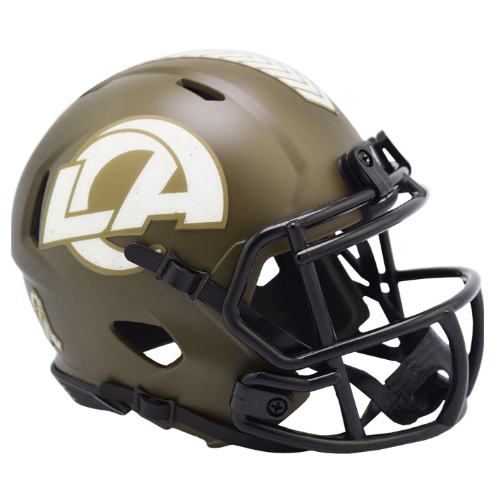 Minicasco Los Angeles Rams Speed Salute to Service 2022 Riddell