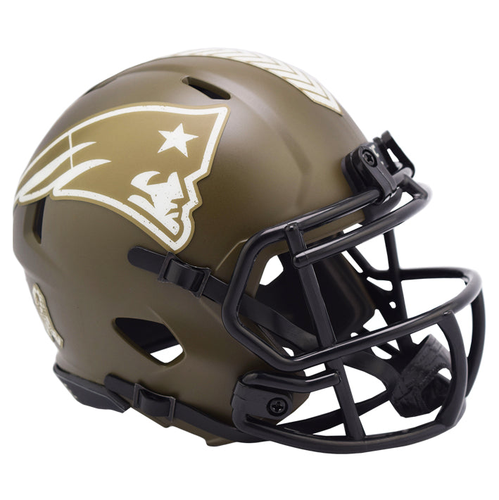Minicasco New England Patriots Speed Salute to Service 2022 Riddell