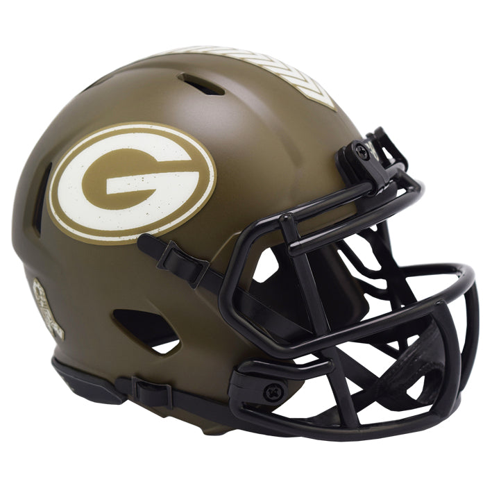 Minicasco Green Bay Packers Speed Salute to Service 2022 Riddell