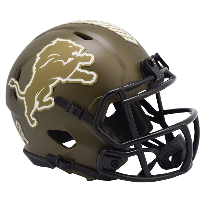 Minicasco Detroit Lions Speed Salute to Service 2022 Riddell