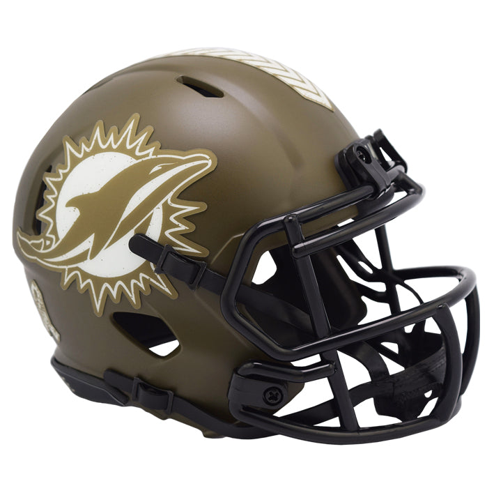 Minicasco Miami Dolphins Speed Salute to Service 2022 Riddell