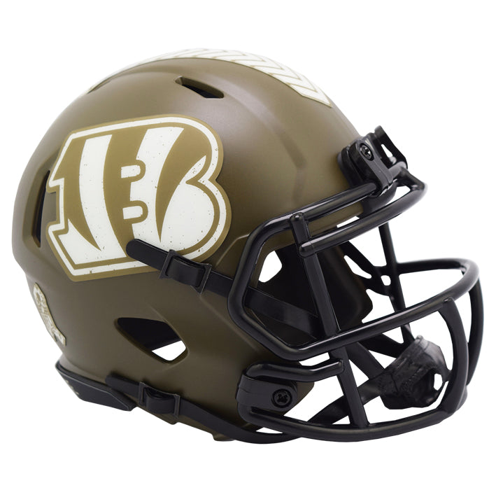 Minicasco Cincinnati Bengals Speed Salute to Service 2022 Riddell