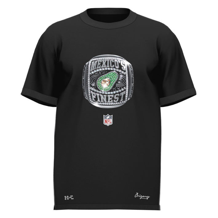 Playera T-Shirt Méxicos Finest NFL x Machina Negro