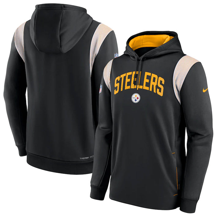 Sudadera Pittsburgh Steelers Sideline 2022 Athletic Stack Nike Hombre