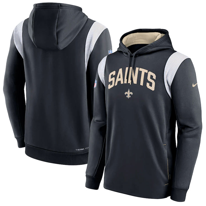 Sudadera New Orleans Saints Sideline 2022 Athletic Stack Nike Hombre