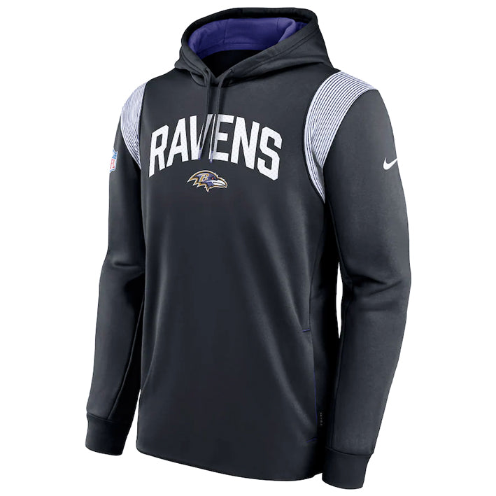 Sudadera Baltimore Ravens Sideline 2022 Athletic Stack Nike Hombre
